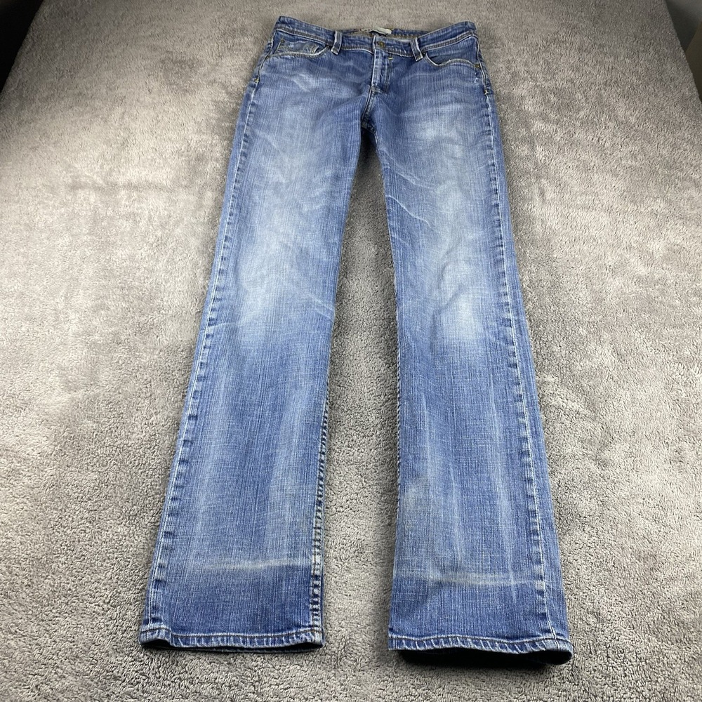 Levis 627 Straight Fit Jeans Womens 29x32 Blue Medium Wash Mid Rise